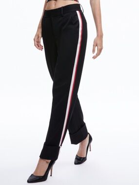 Alice + Olivia Ming side-stripe cuffed pants